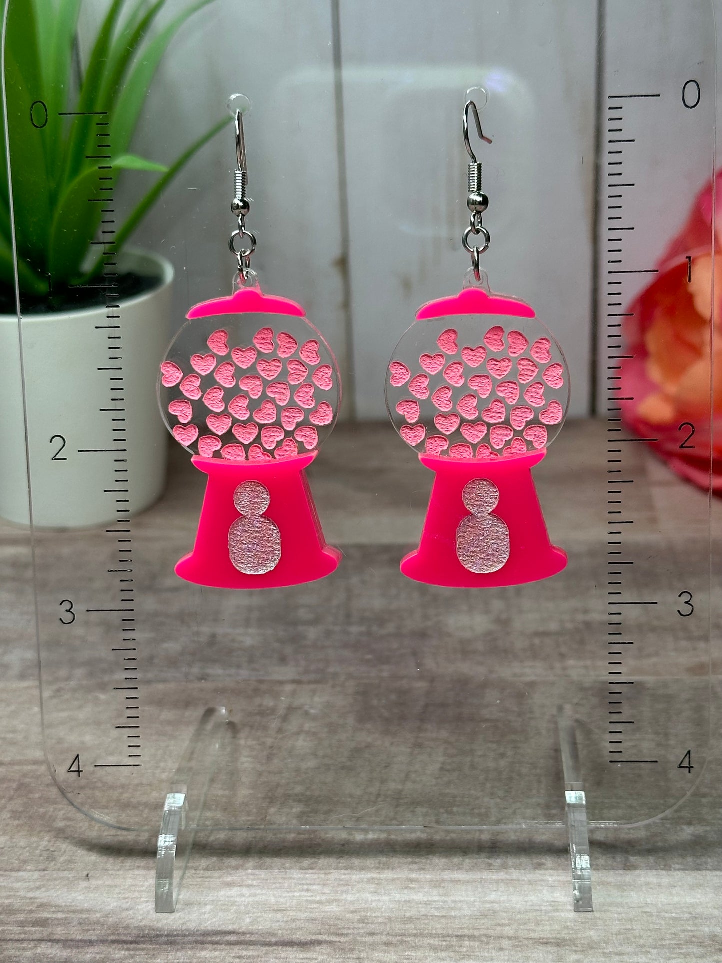 Gumball Heart Earrings
