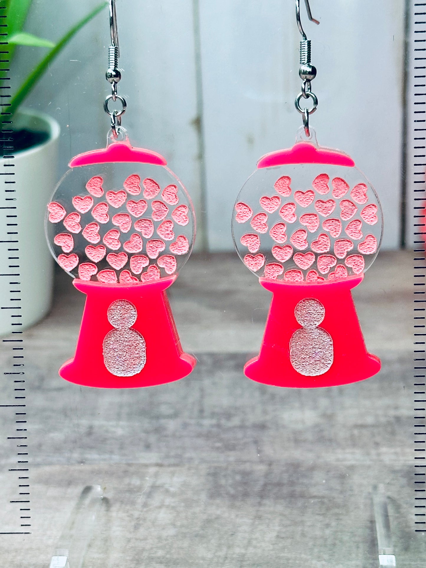 Gumball Heart Earrings