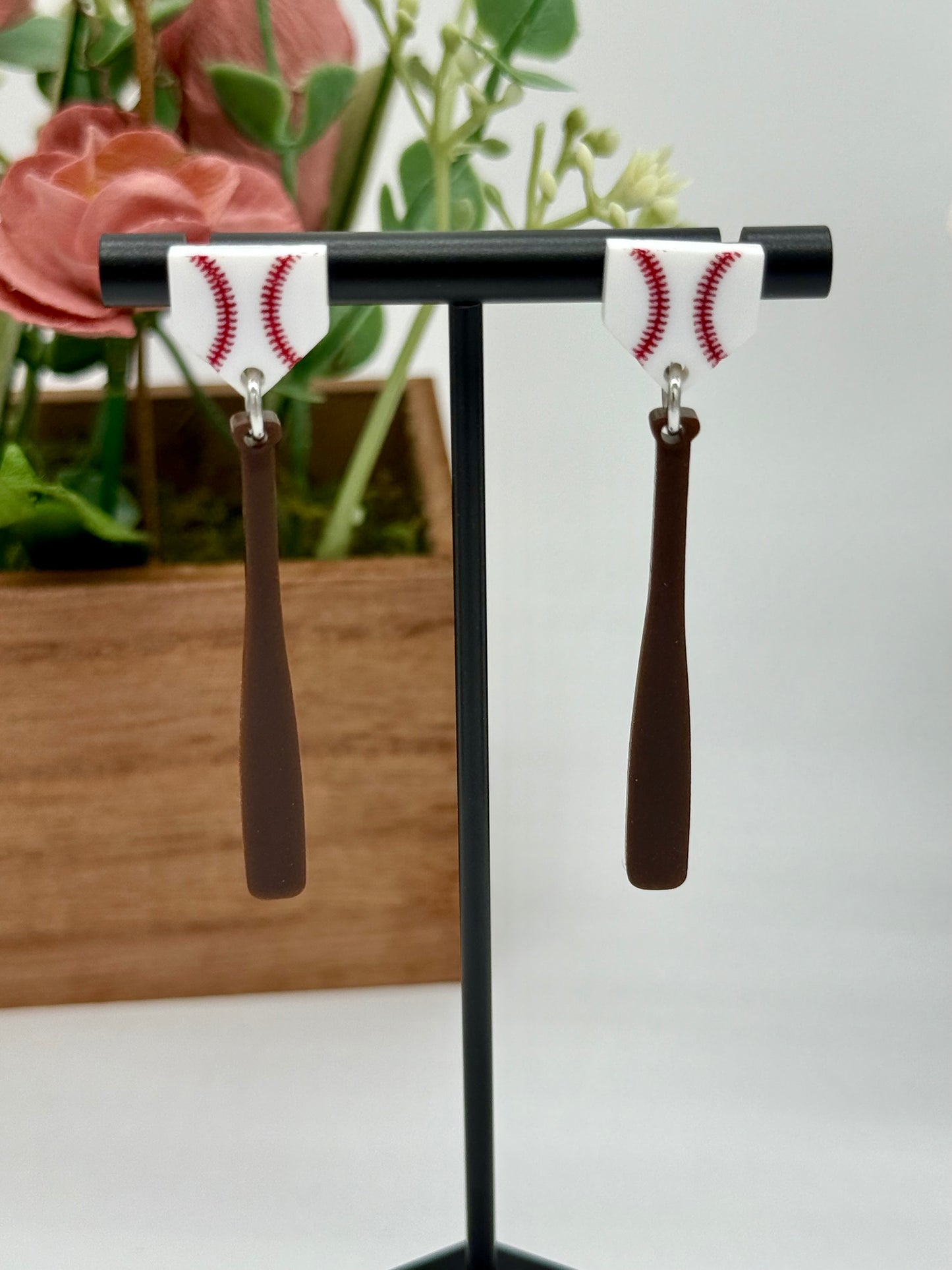 Baseball Bat Earrings