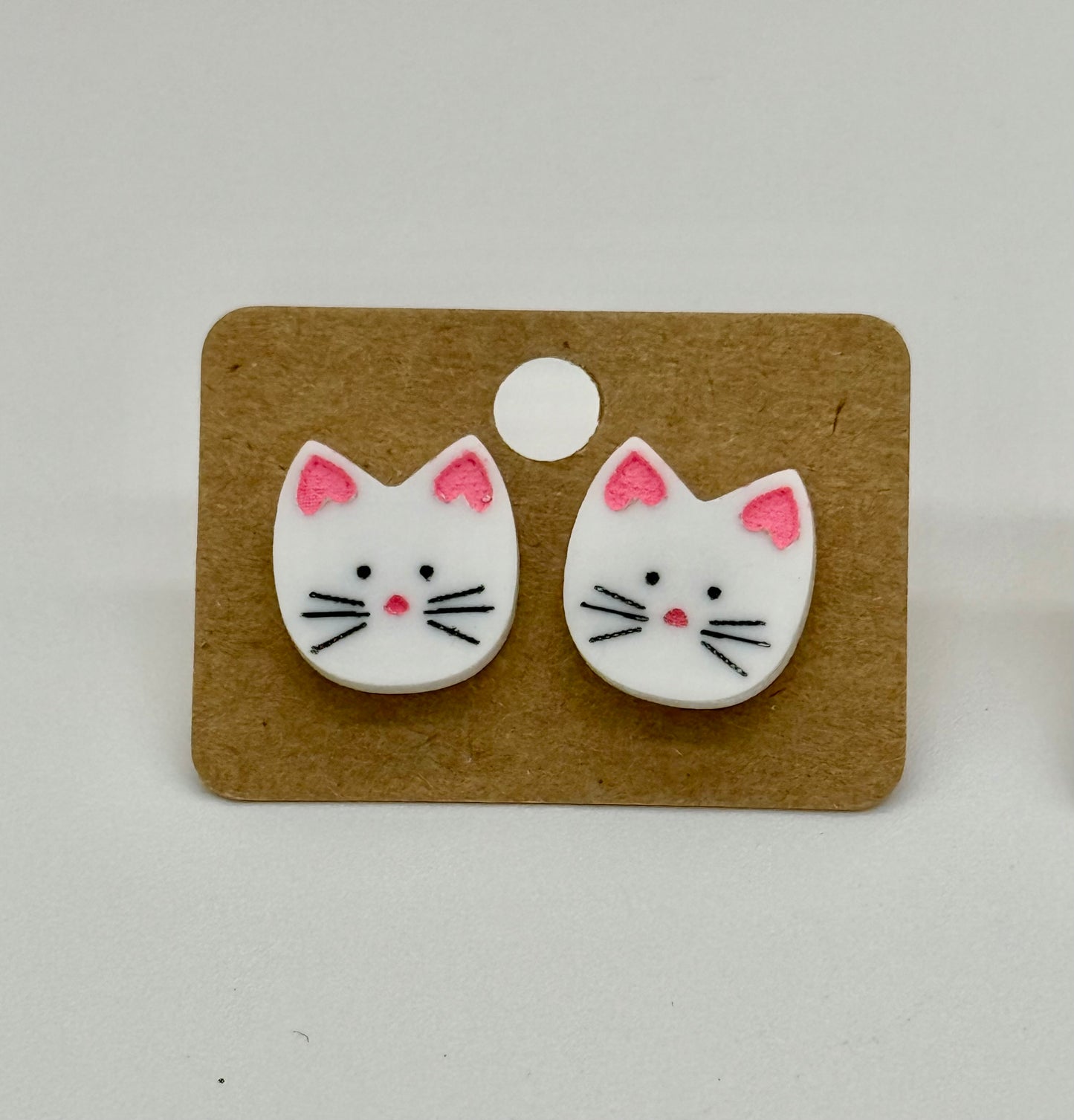 Happy Cat Stud Earrings