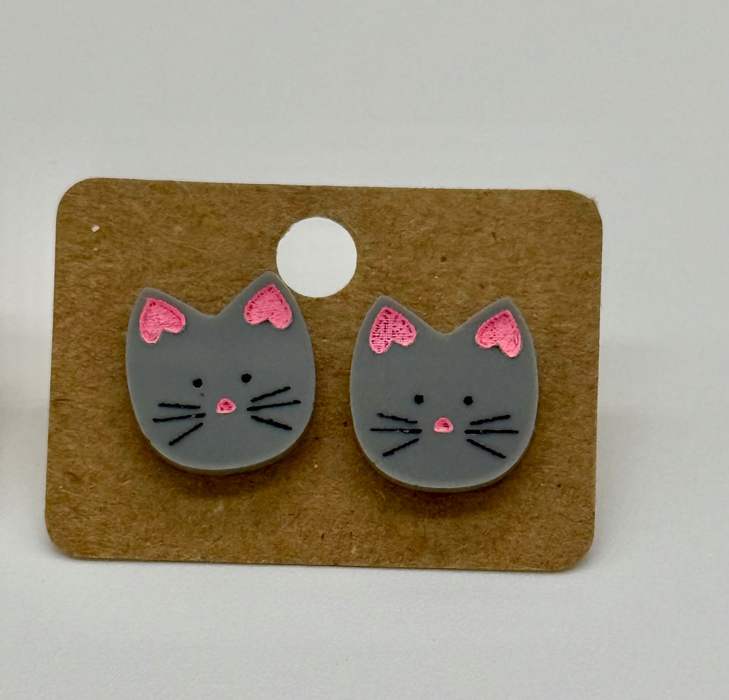 Happy Cat Stud Earrings