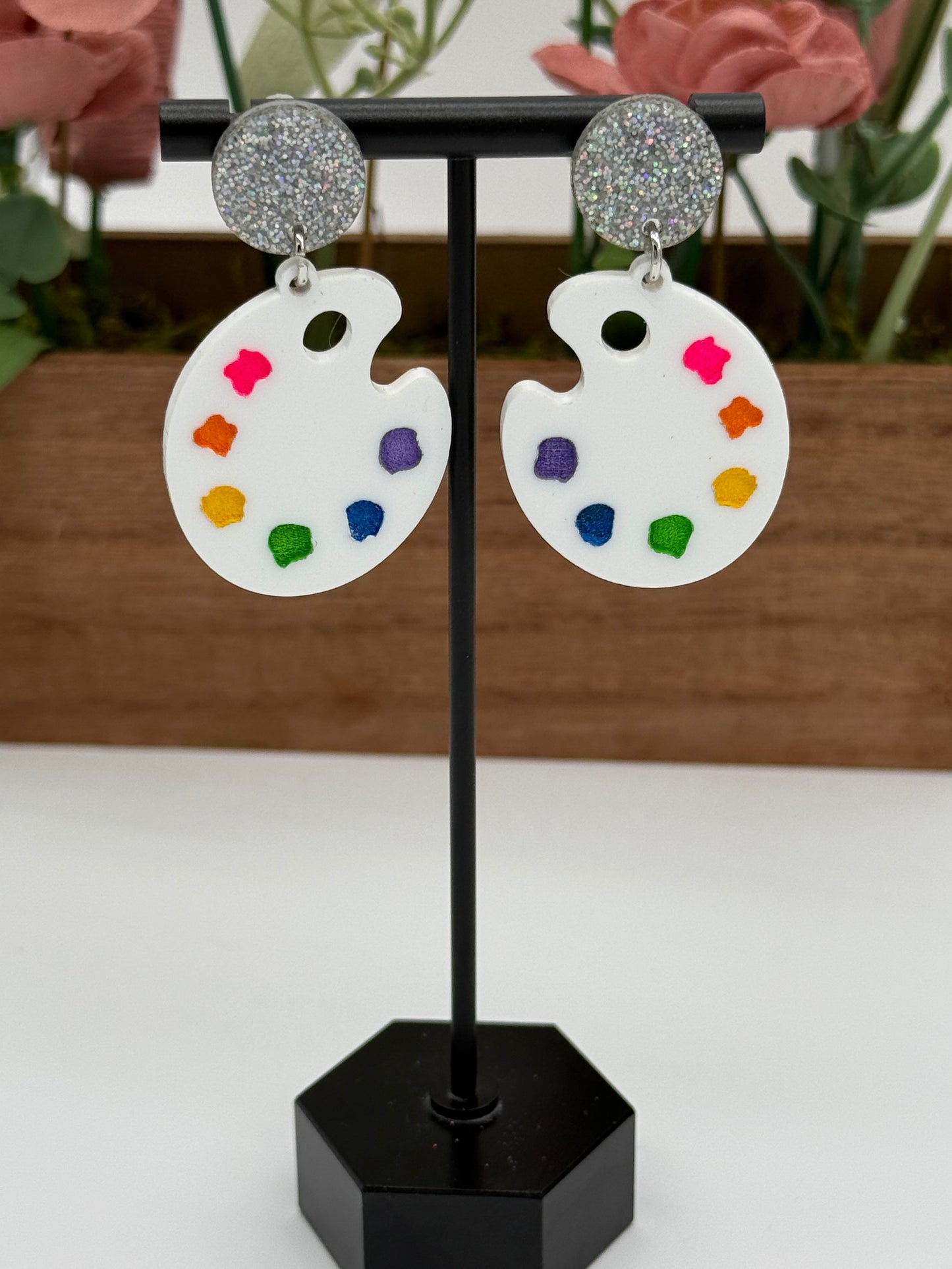 Rainbow Artist Palette Earrings