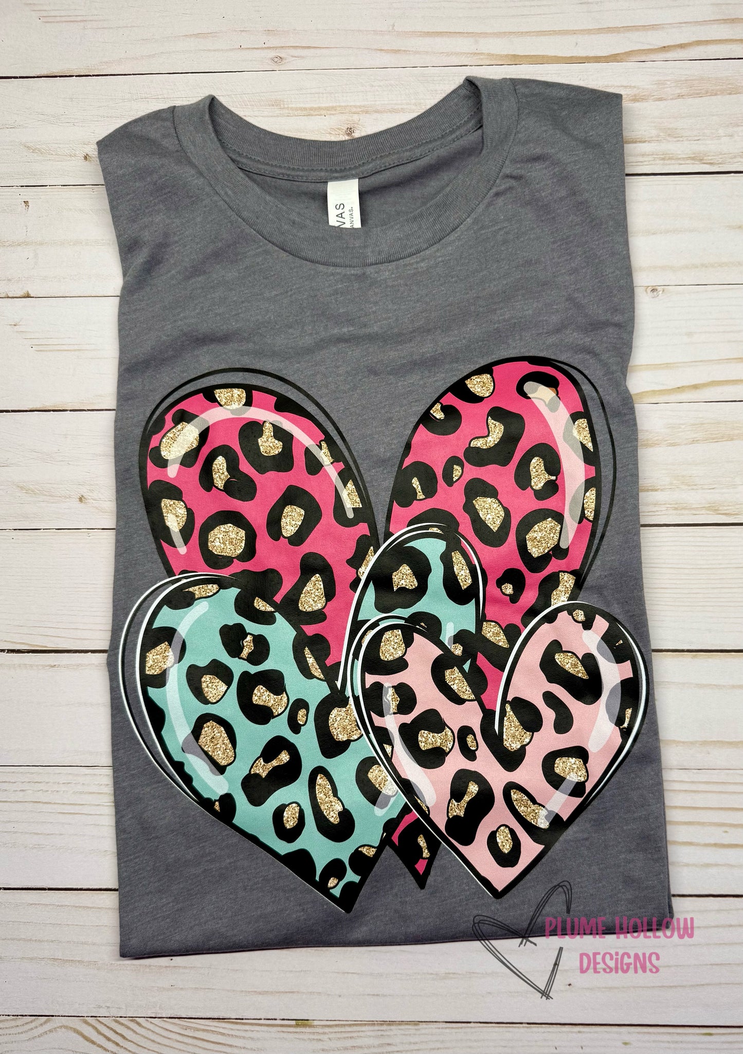 Leopard Heart Trio T-Shirt