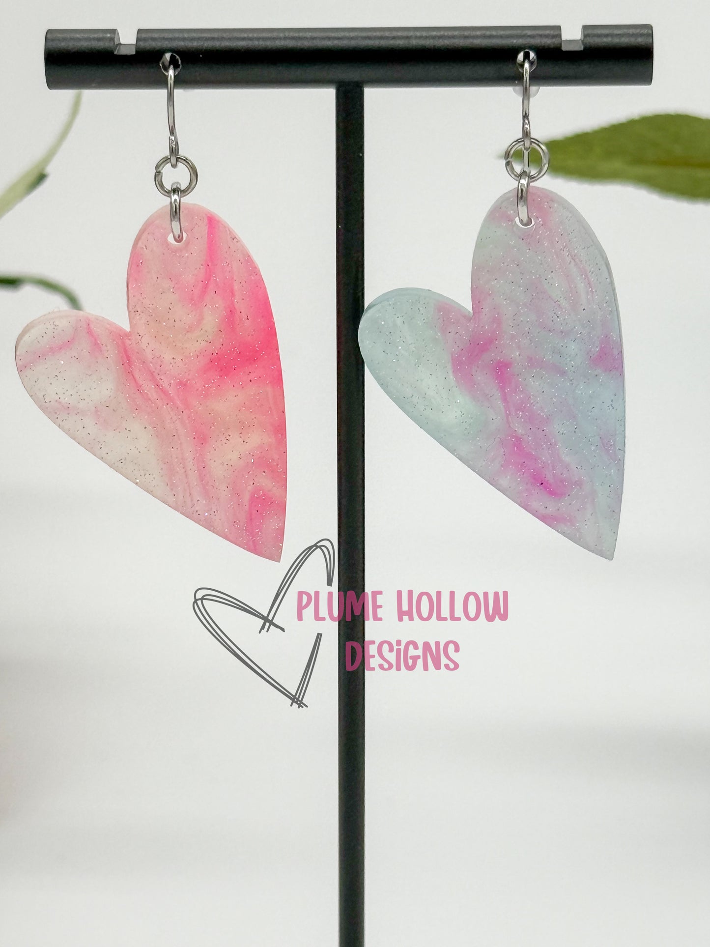 Snow Cone Heart Earrings