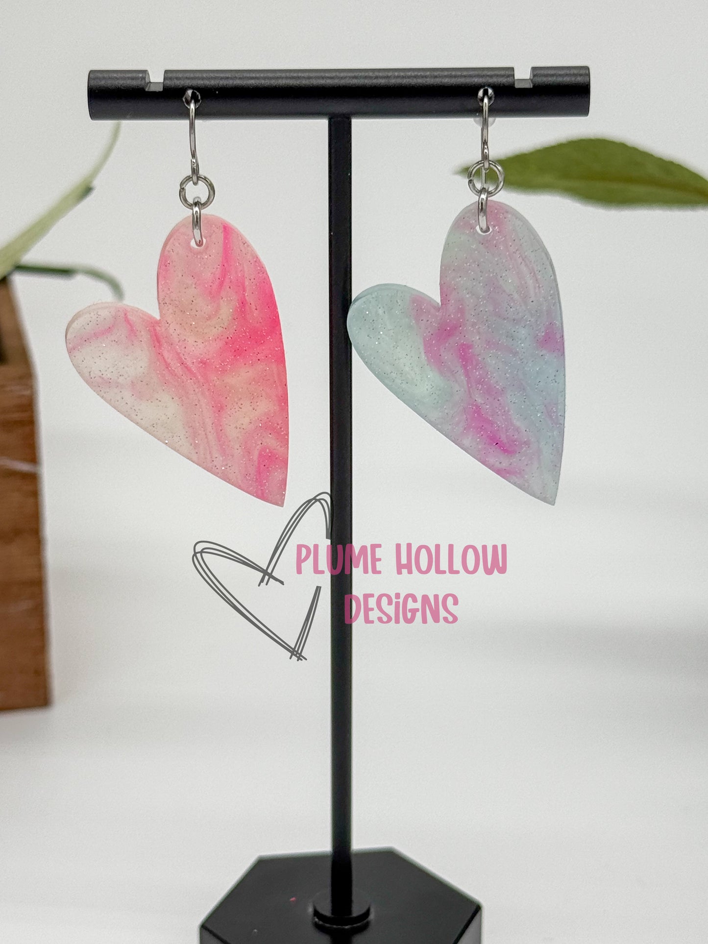 Snow Cone Heart Earrings