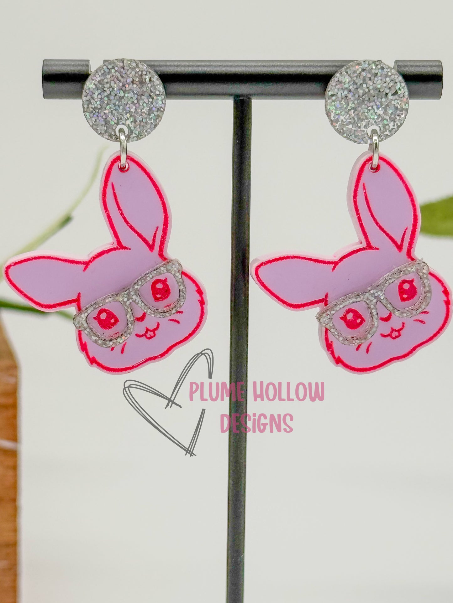 Lavender Swaggy Bunny Earrings