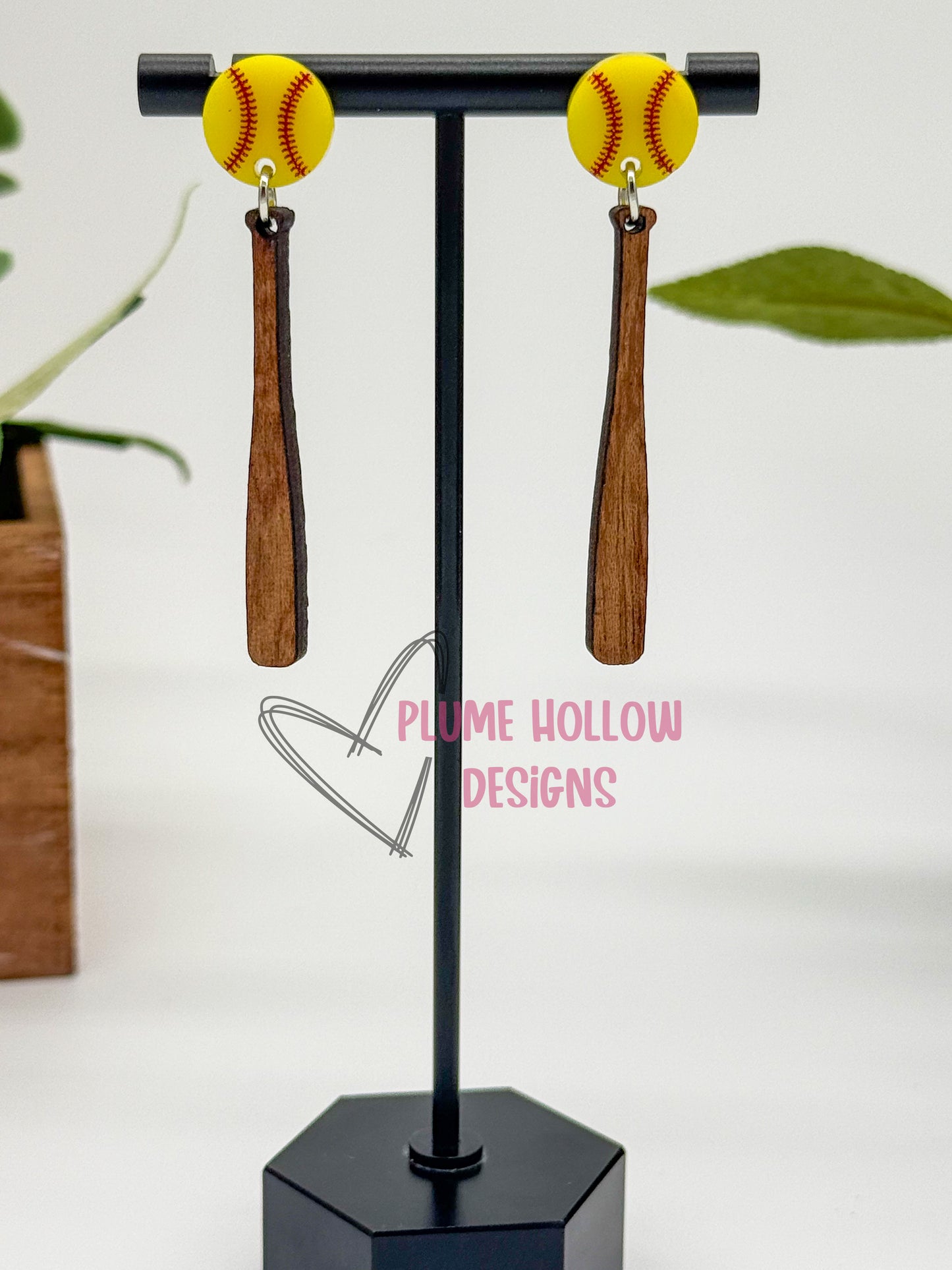 Softball Bat Earrings