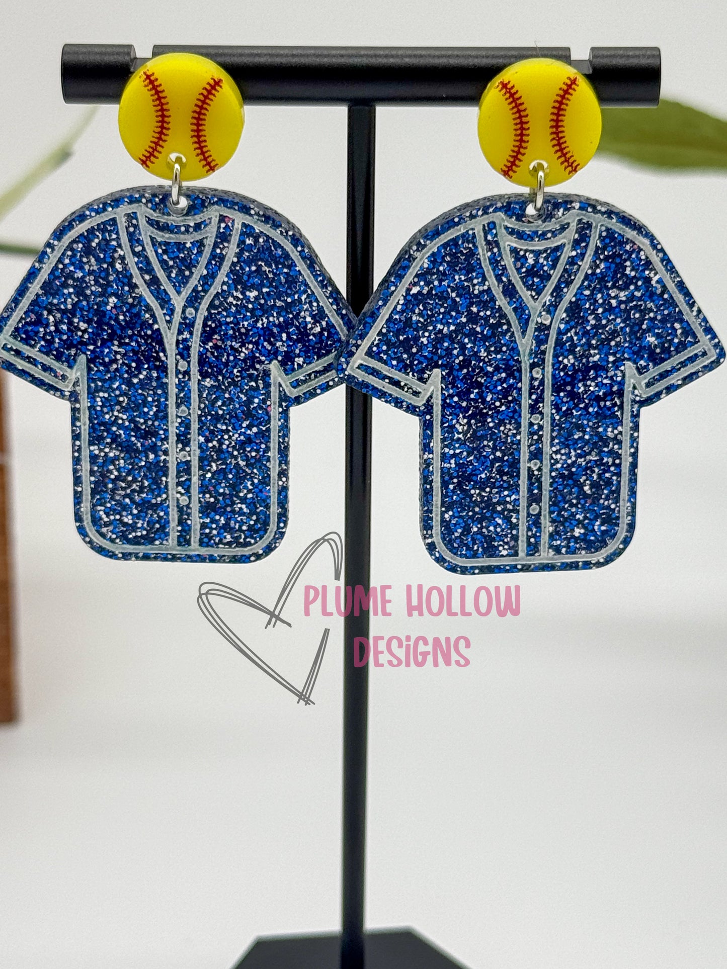 Custom Softball Jersey Earrings