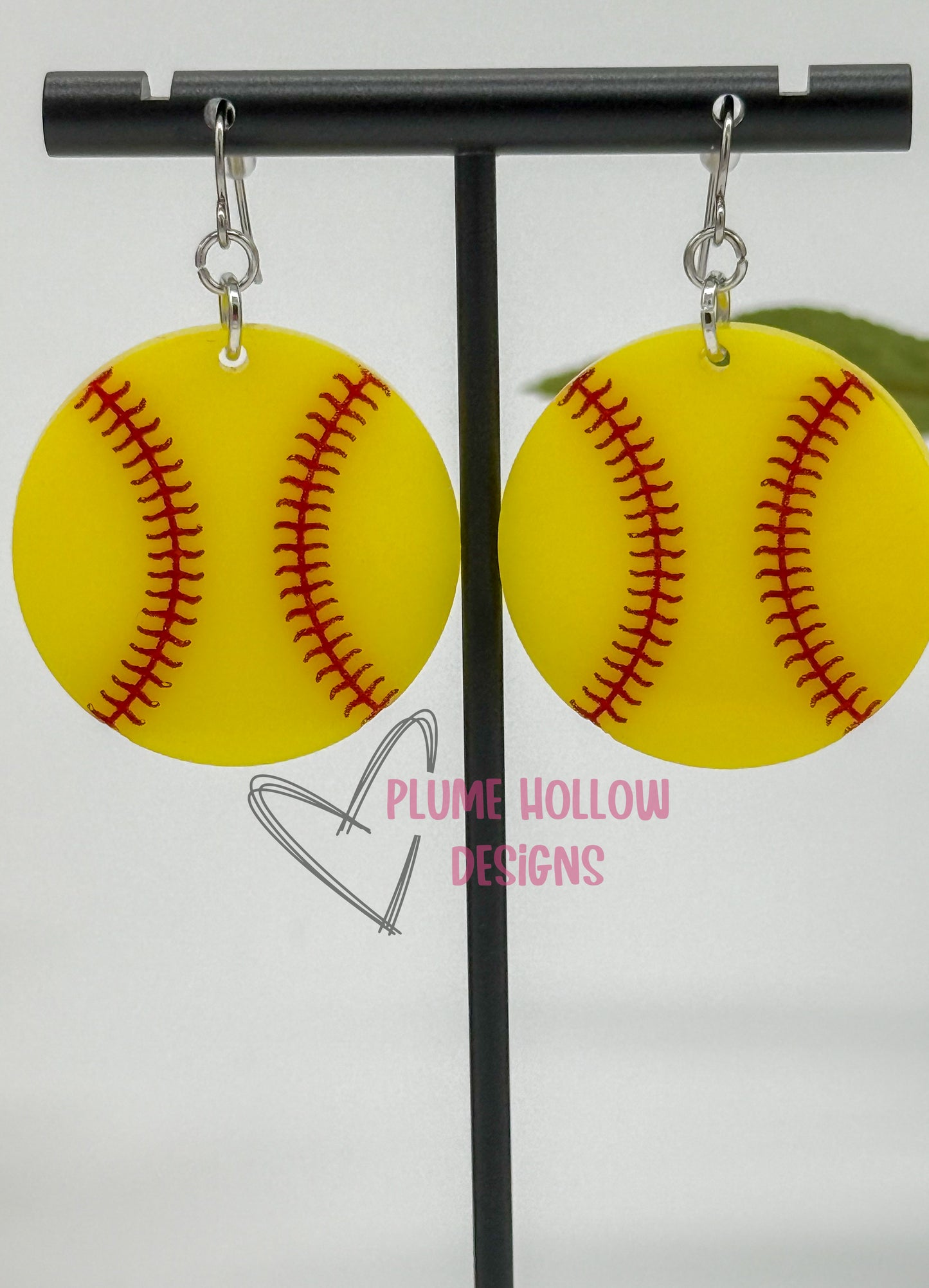 Softball Dangle Earrings