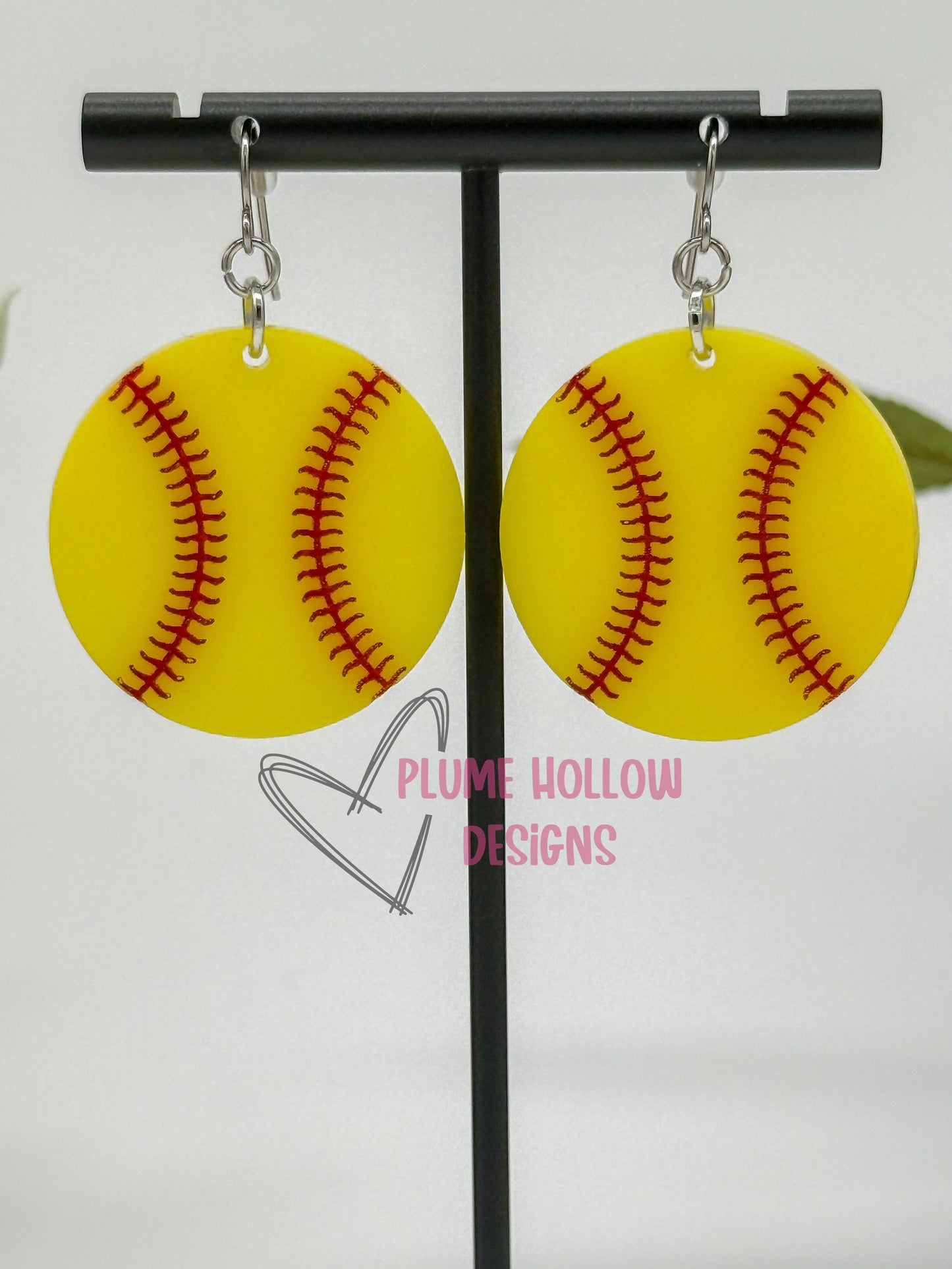 Softball Dangle Earrings