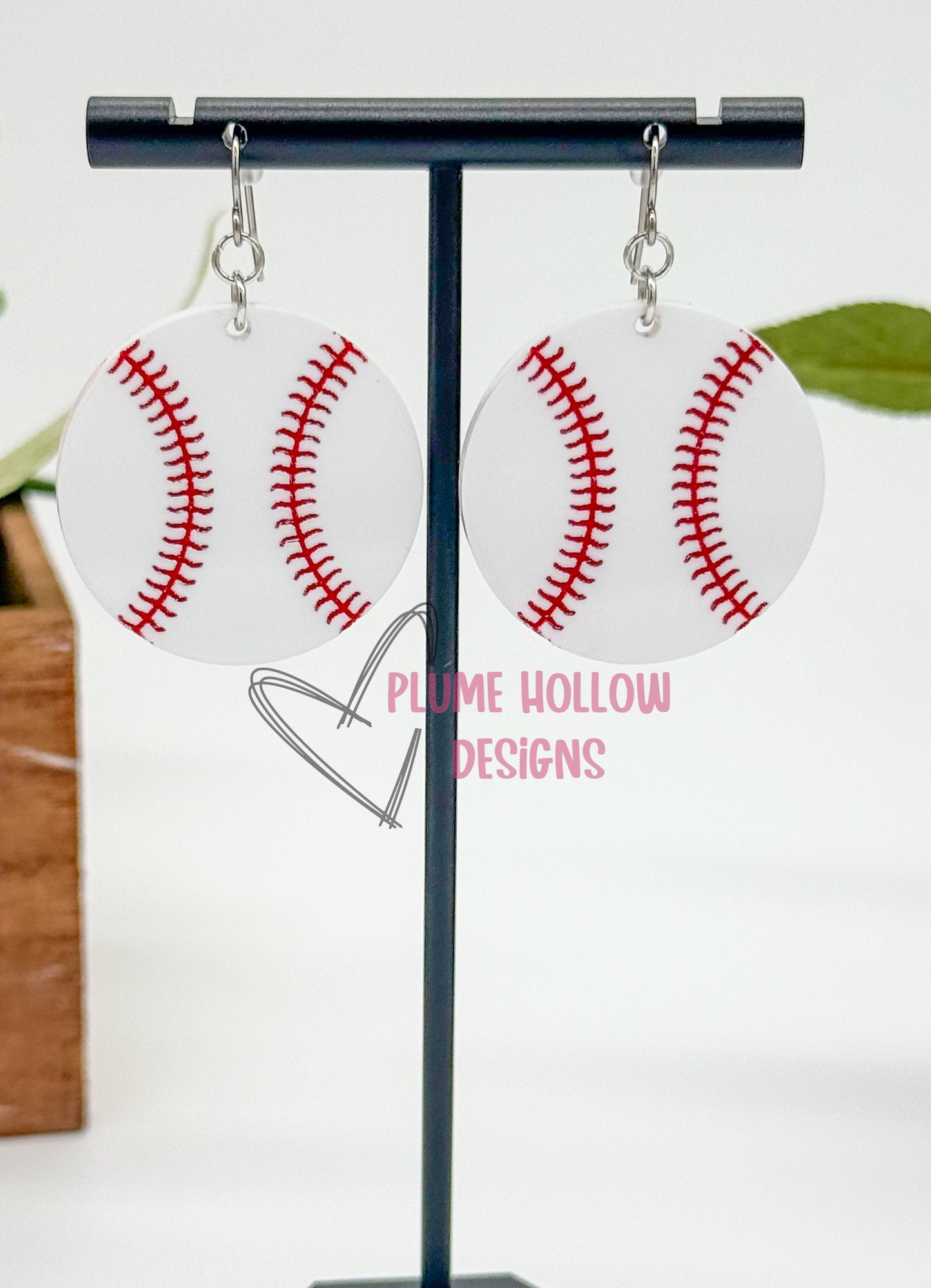 Baseball Dangle Earrings