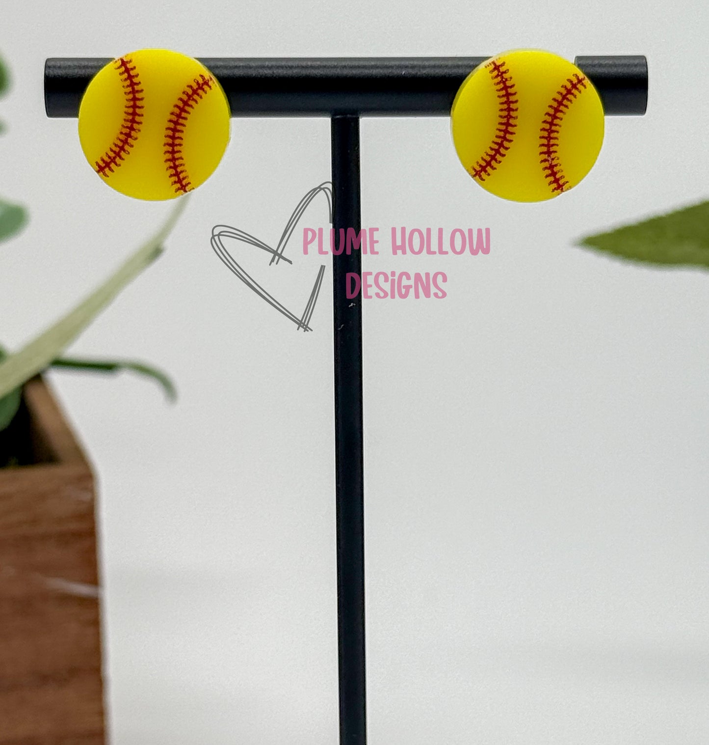 Softball Stud Earrings