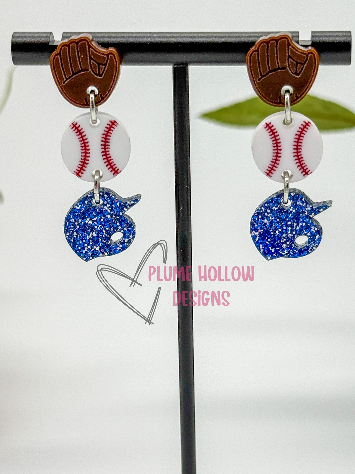 Custom Baseball Dangle Earrings