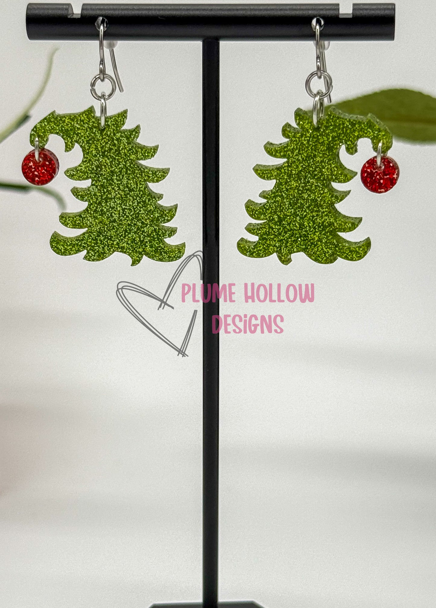 Small Grouchy Christmas Tree Earrings