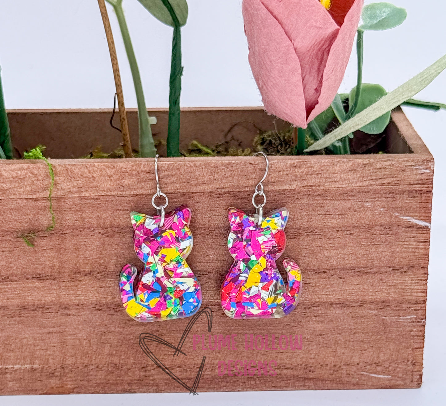 Cat Dangle Earrings