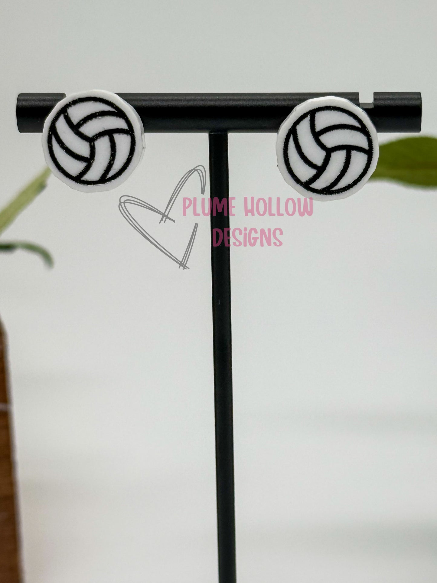 Volleyball Stud Earrings