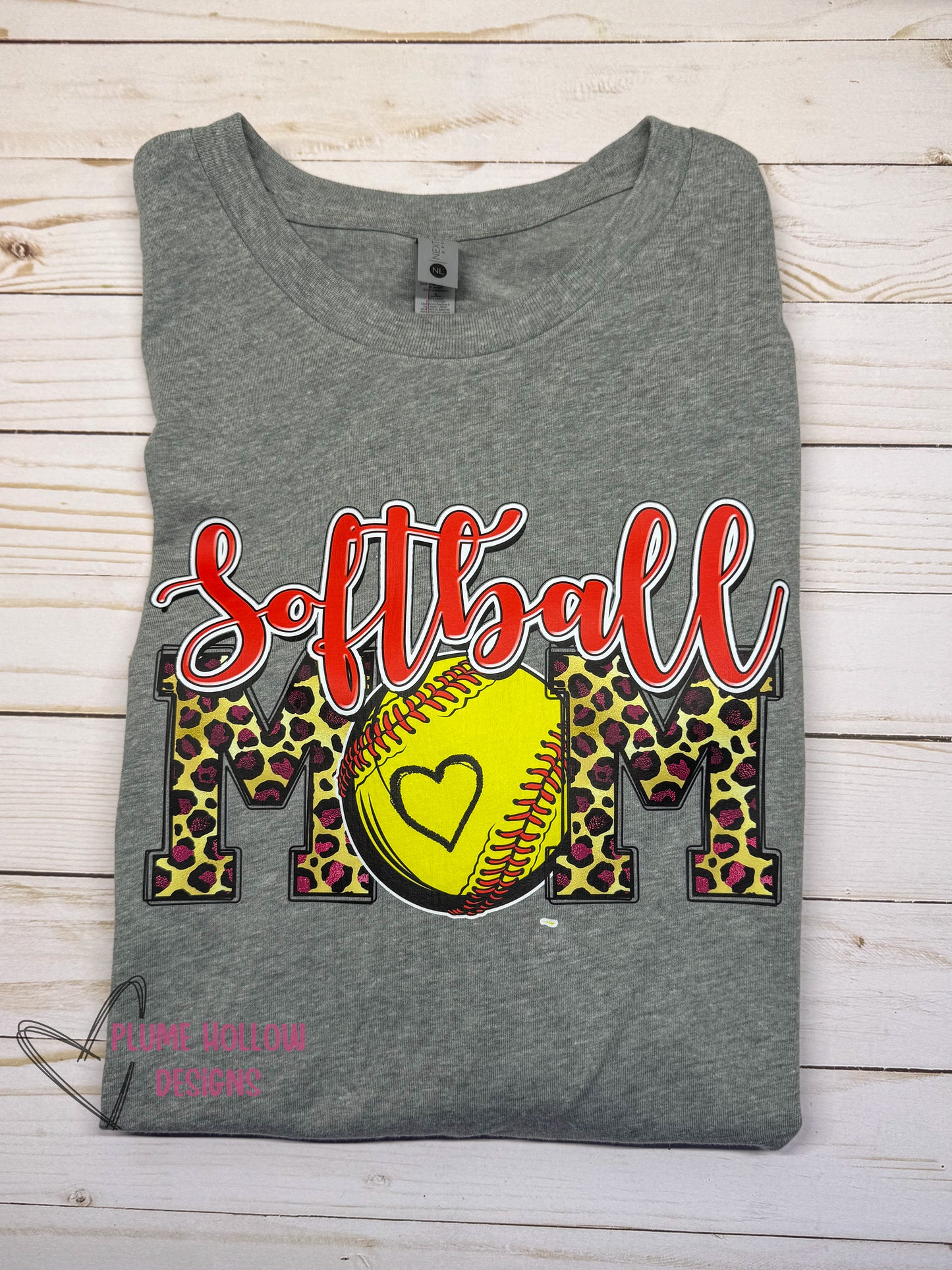 Softball Mom Leopard T-Shirt