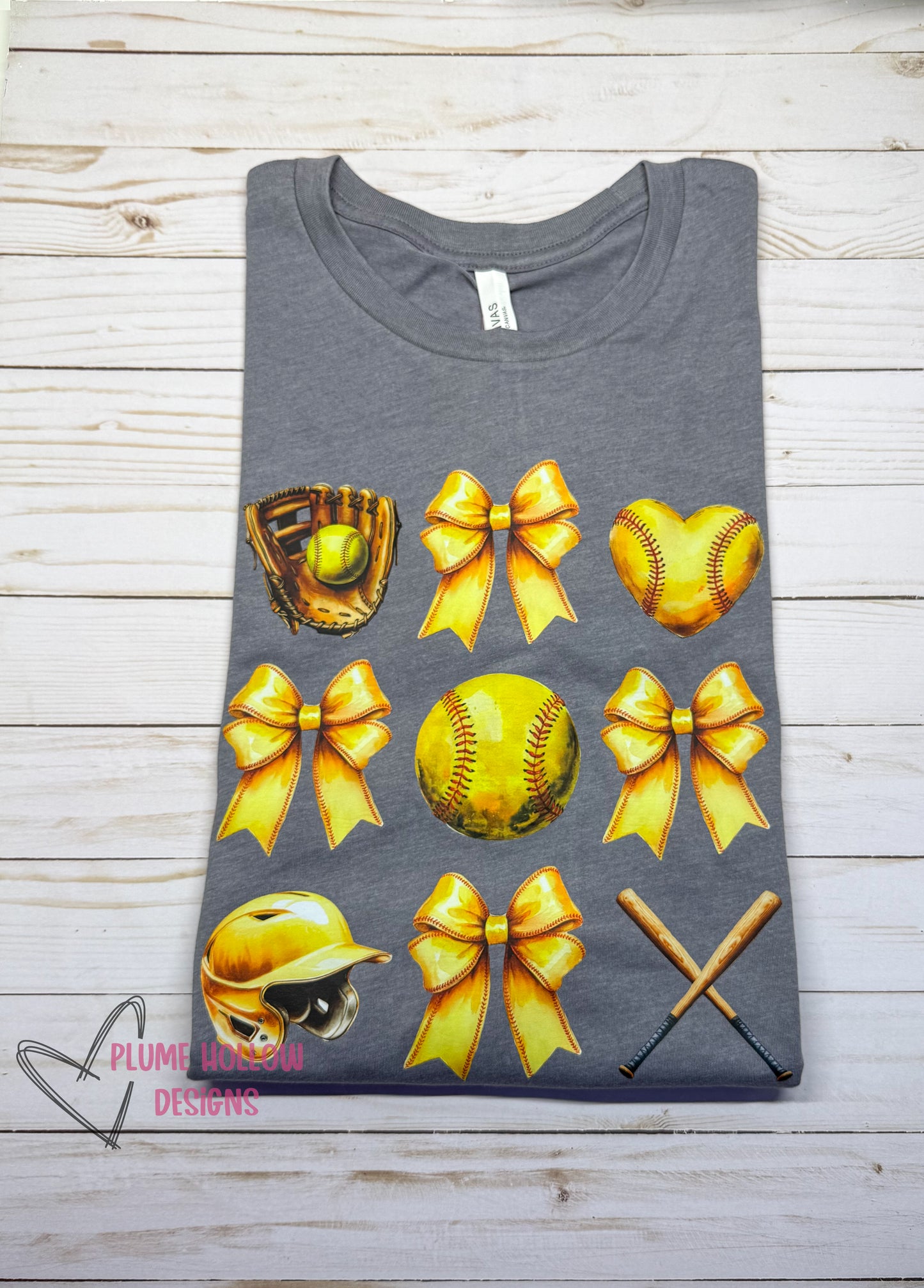 Softball & Bow T-Shirt
