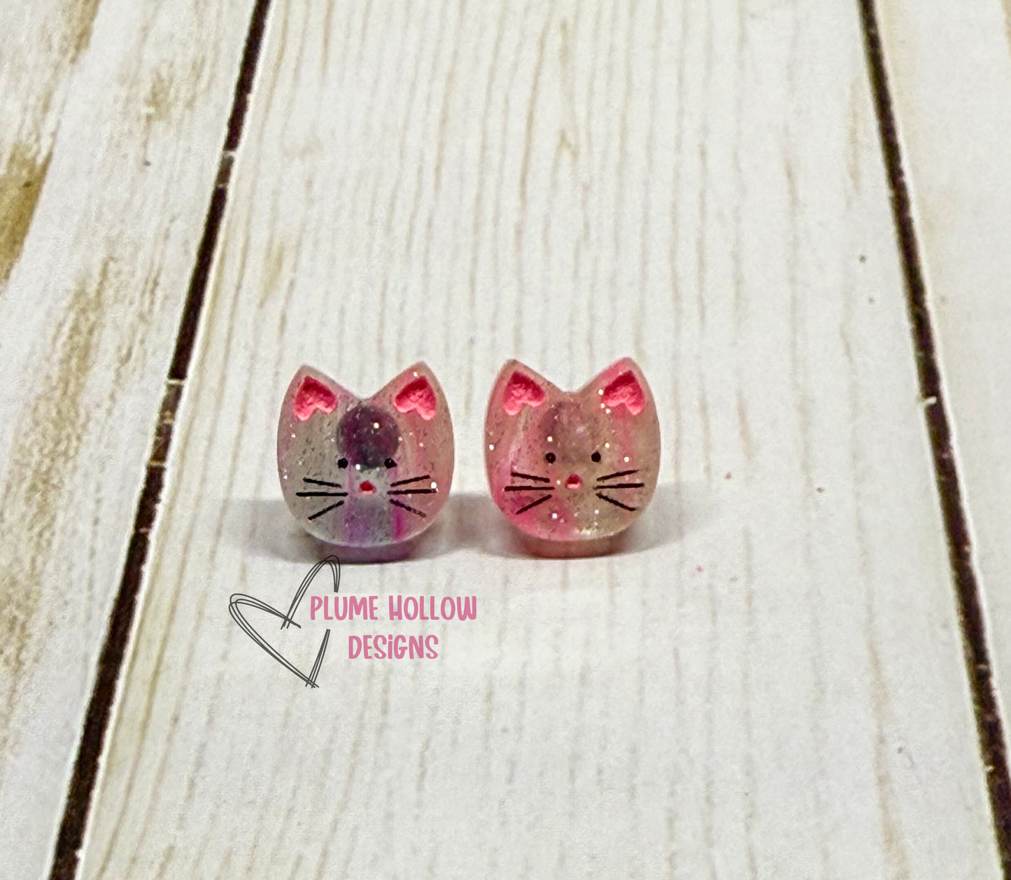 Happy Cat Stud Earrings