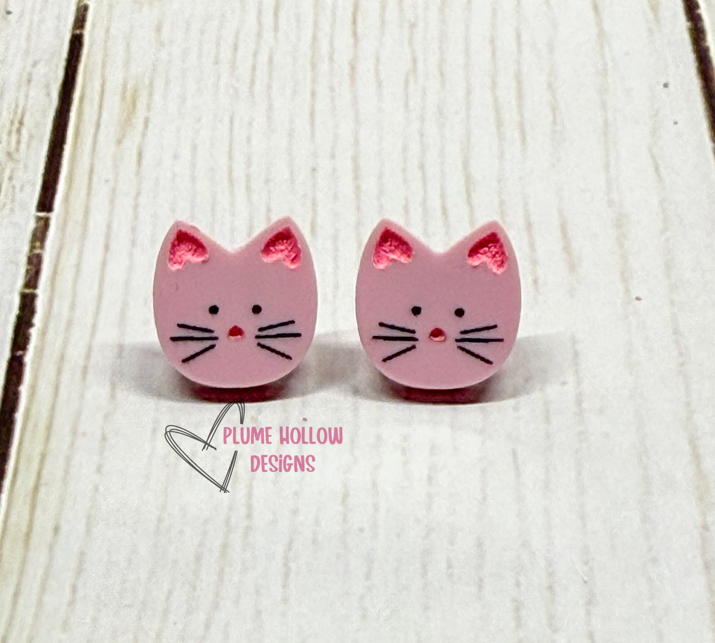 Happy Cat Stud Earrings