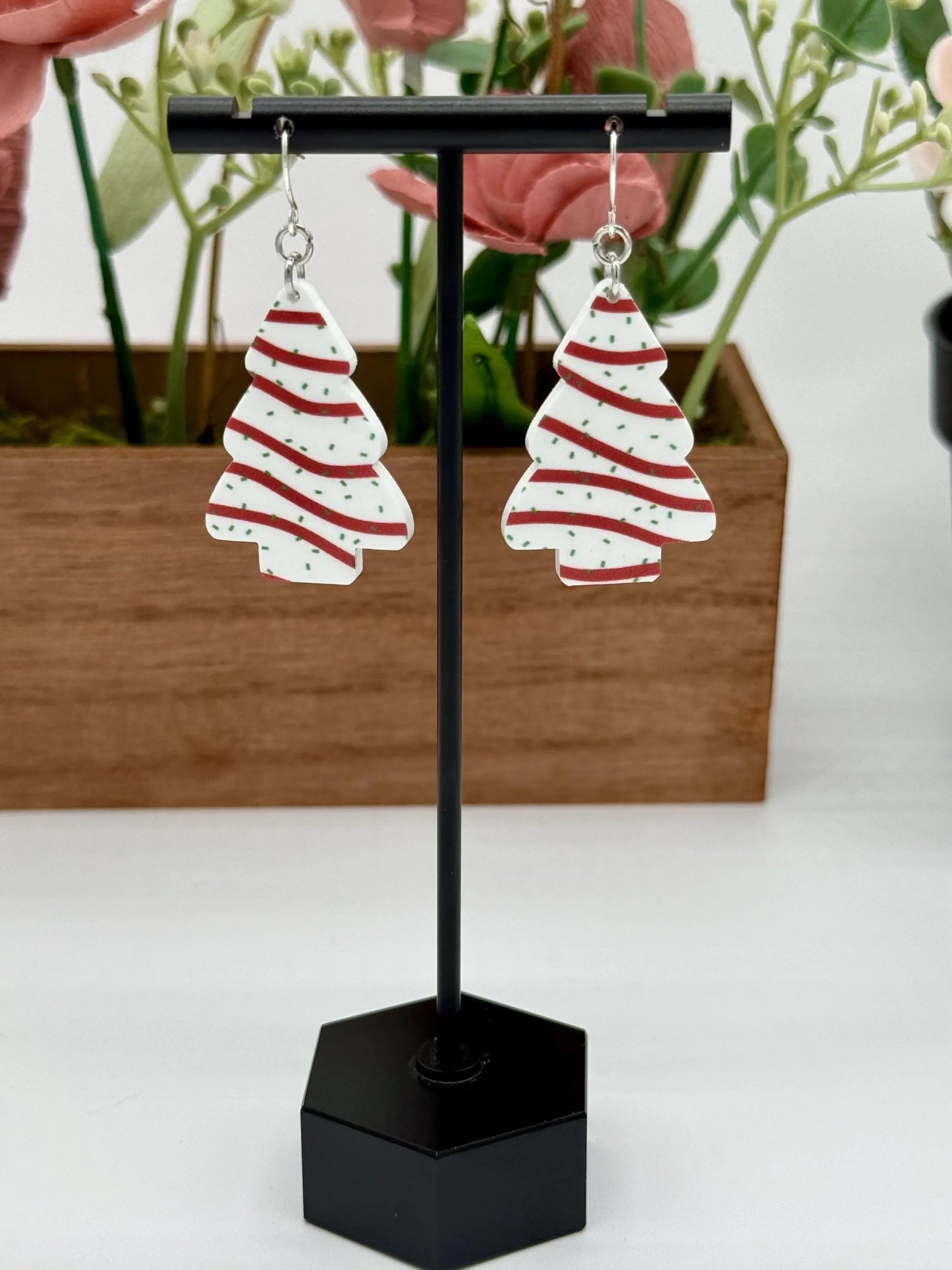 Christmas Tree Snack Cake Dangle Earrings
