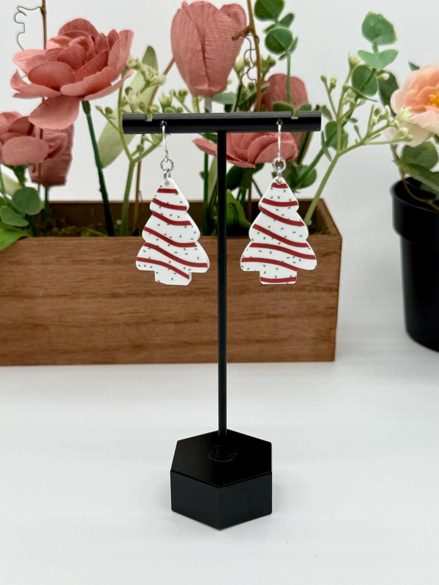 Christmas Tree Snack Cake Dangle Earrings