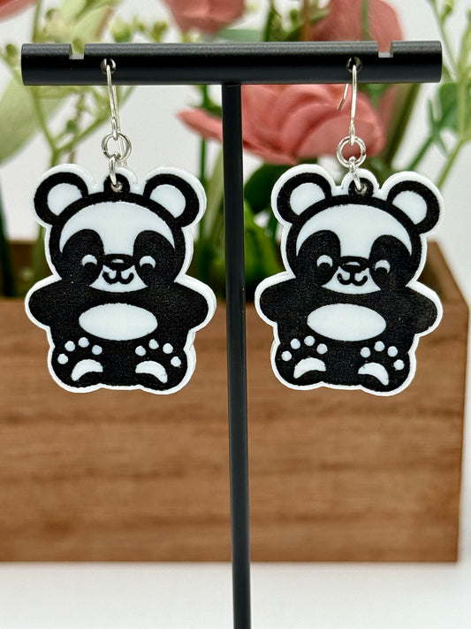 Panda Dangle Earrings