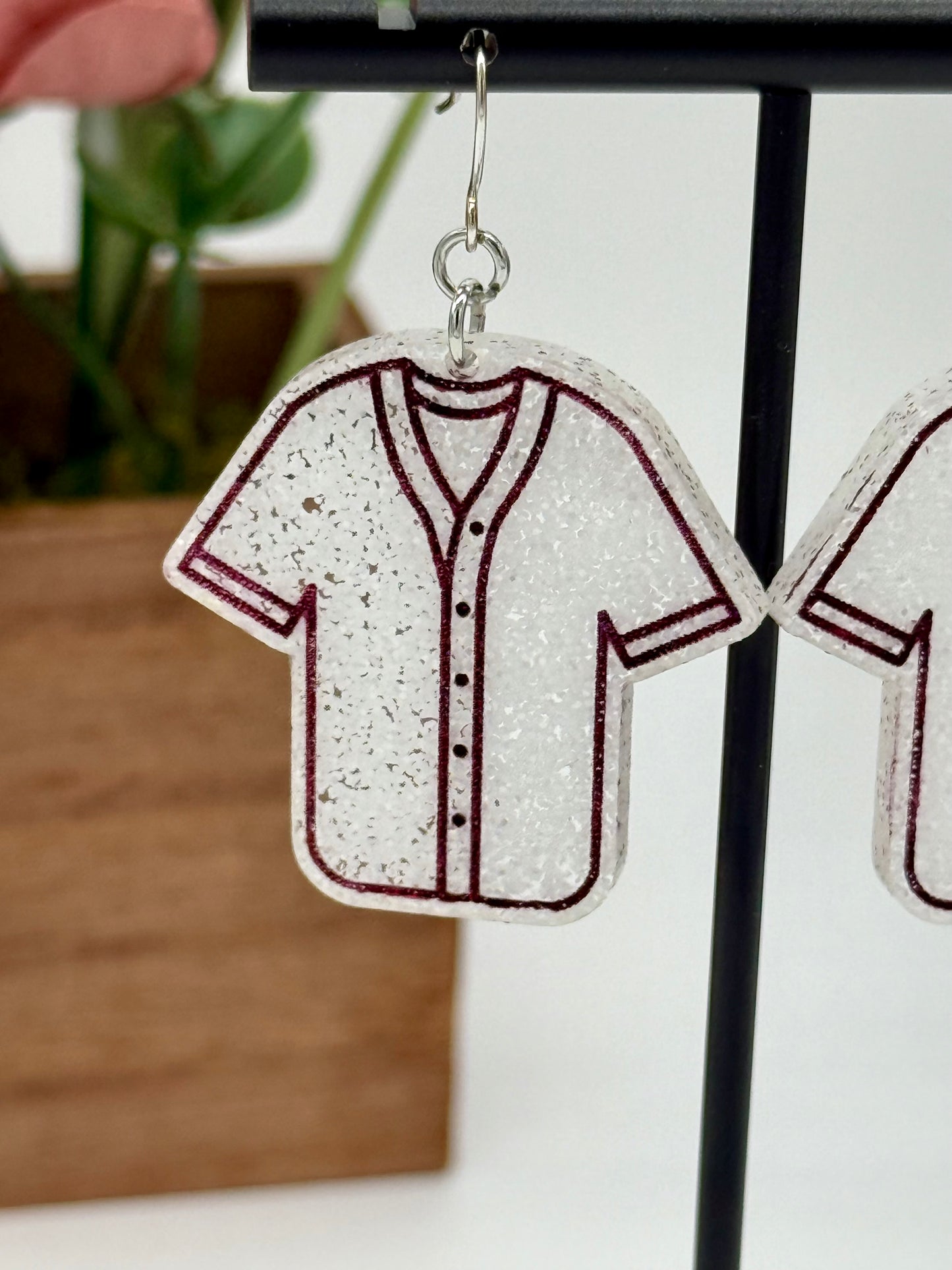 Baseball Jersey Earrings