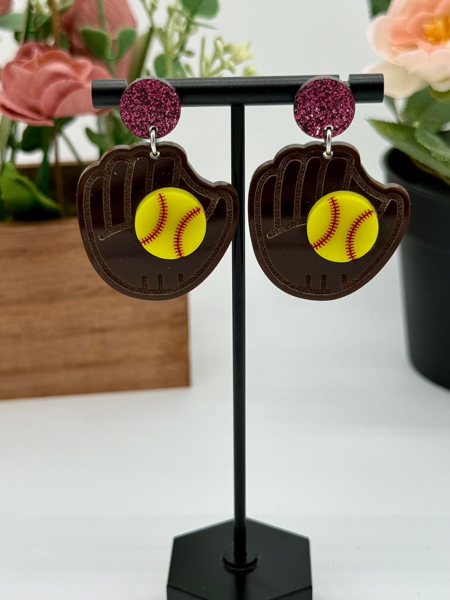 Softball Glove Earrings