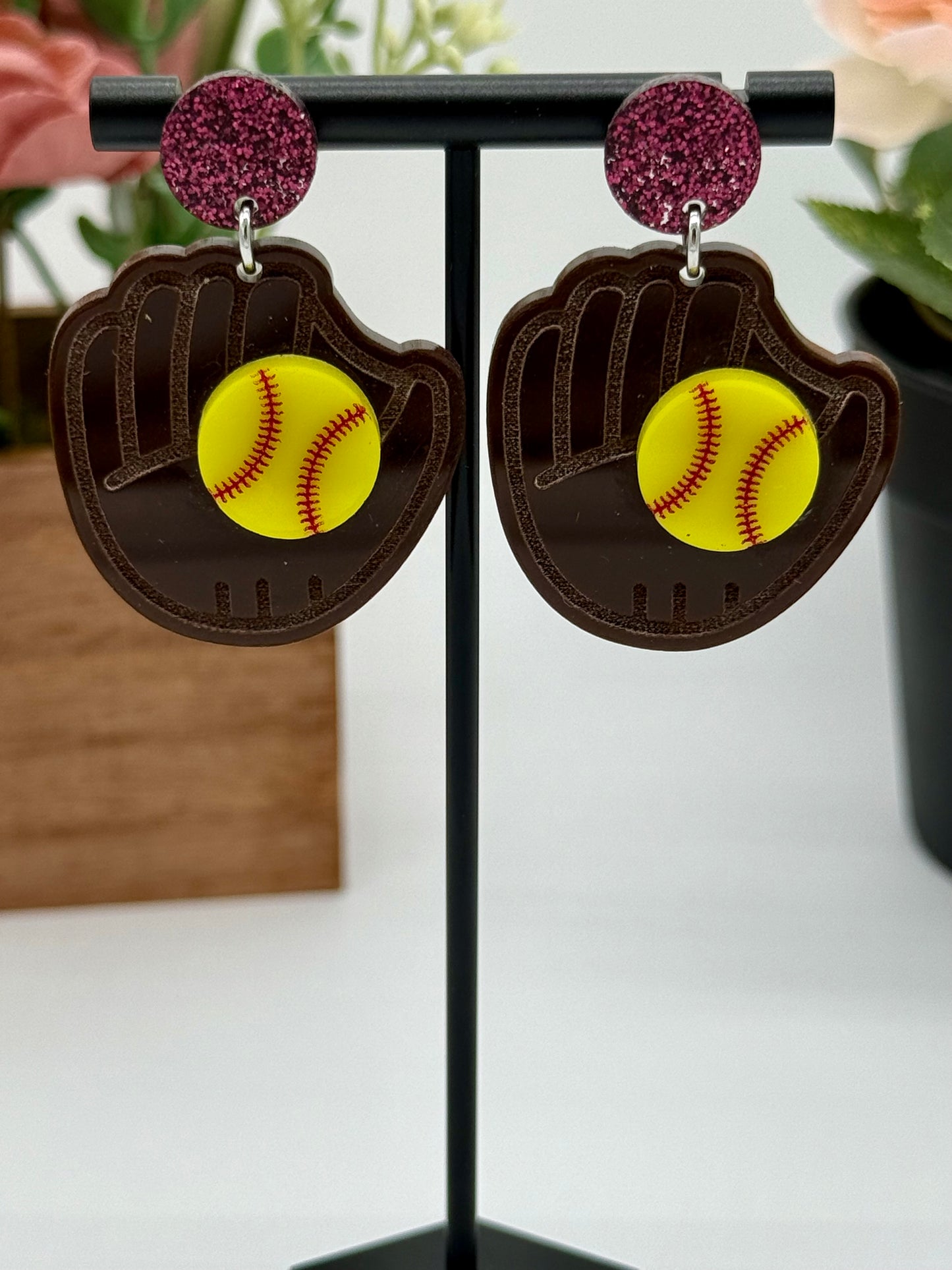 Softball Glove Earrings