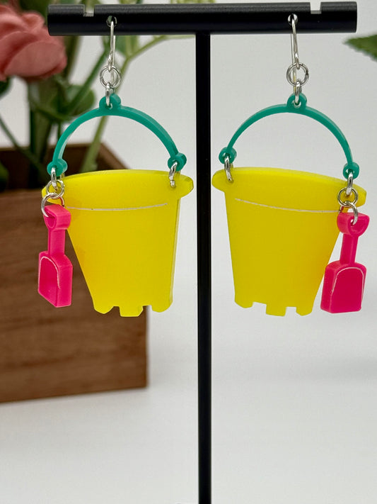 Sand Bucket Dangle Earrings