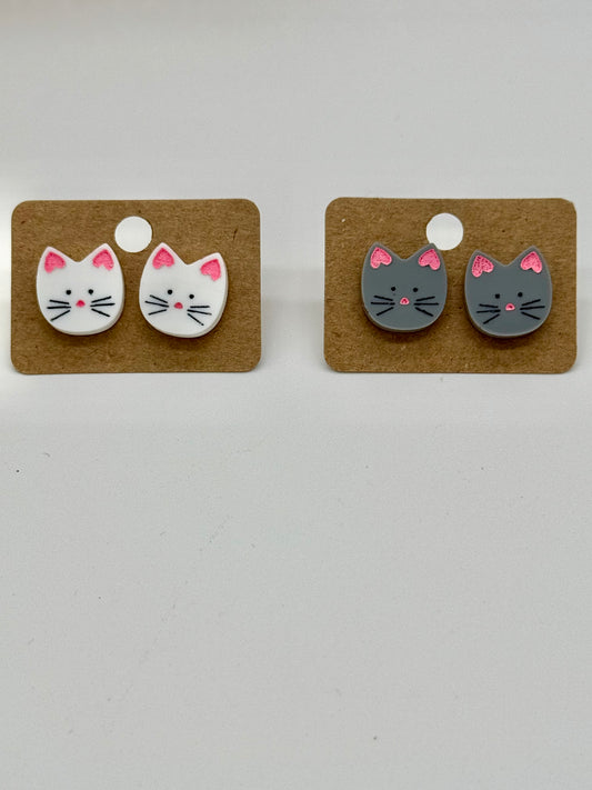 Cat Stud Earrings