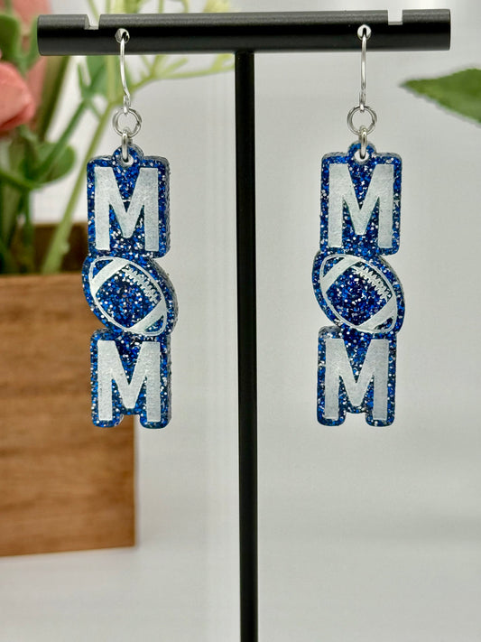 Custom Football Mom Dangle Earrings