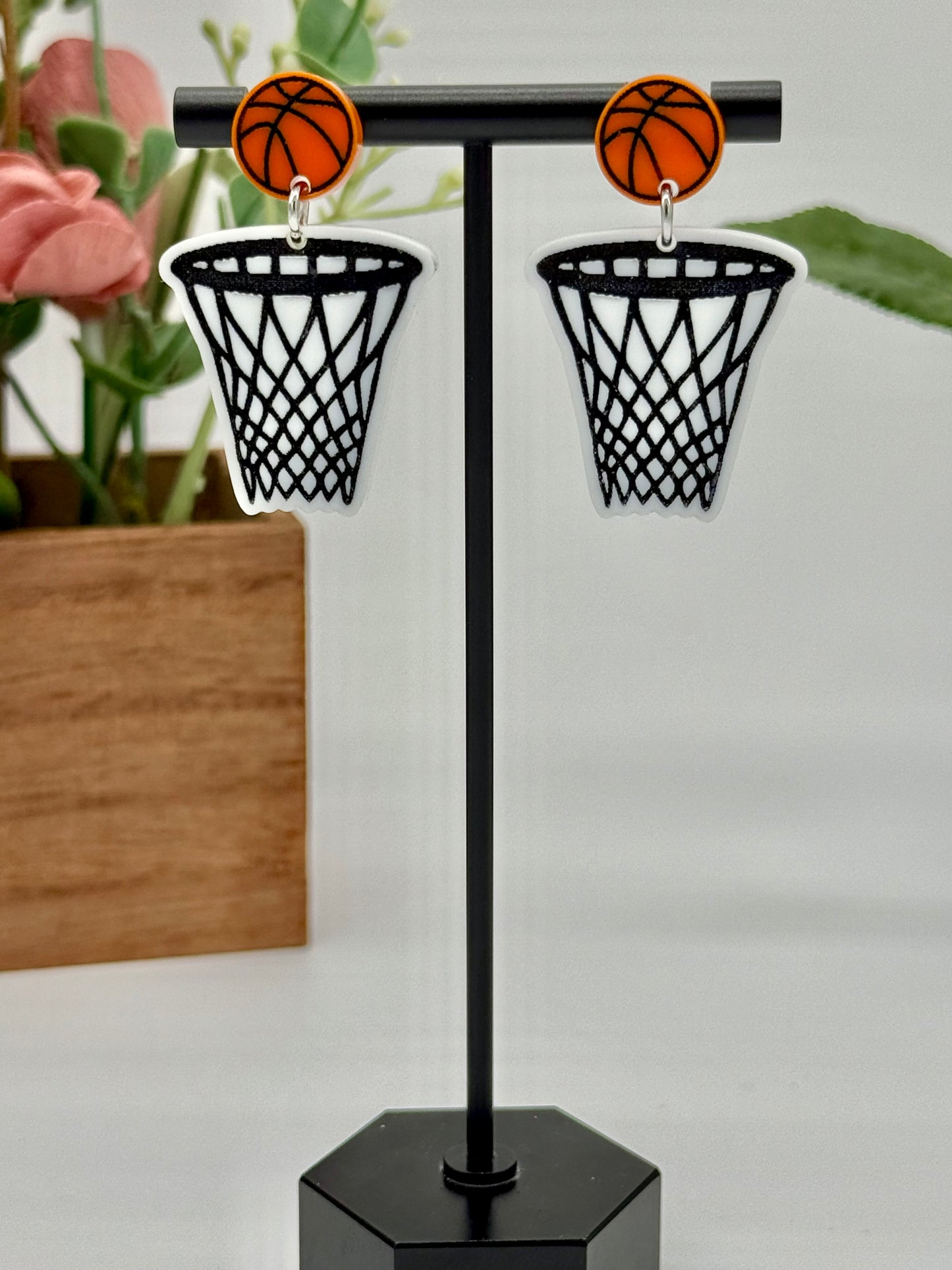 Basketball Net Dangle Earrings