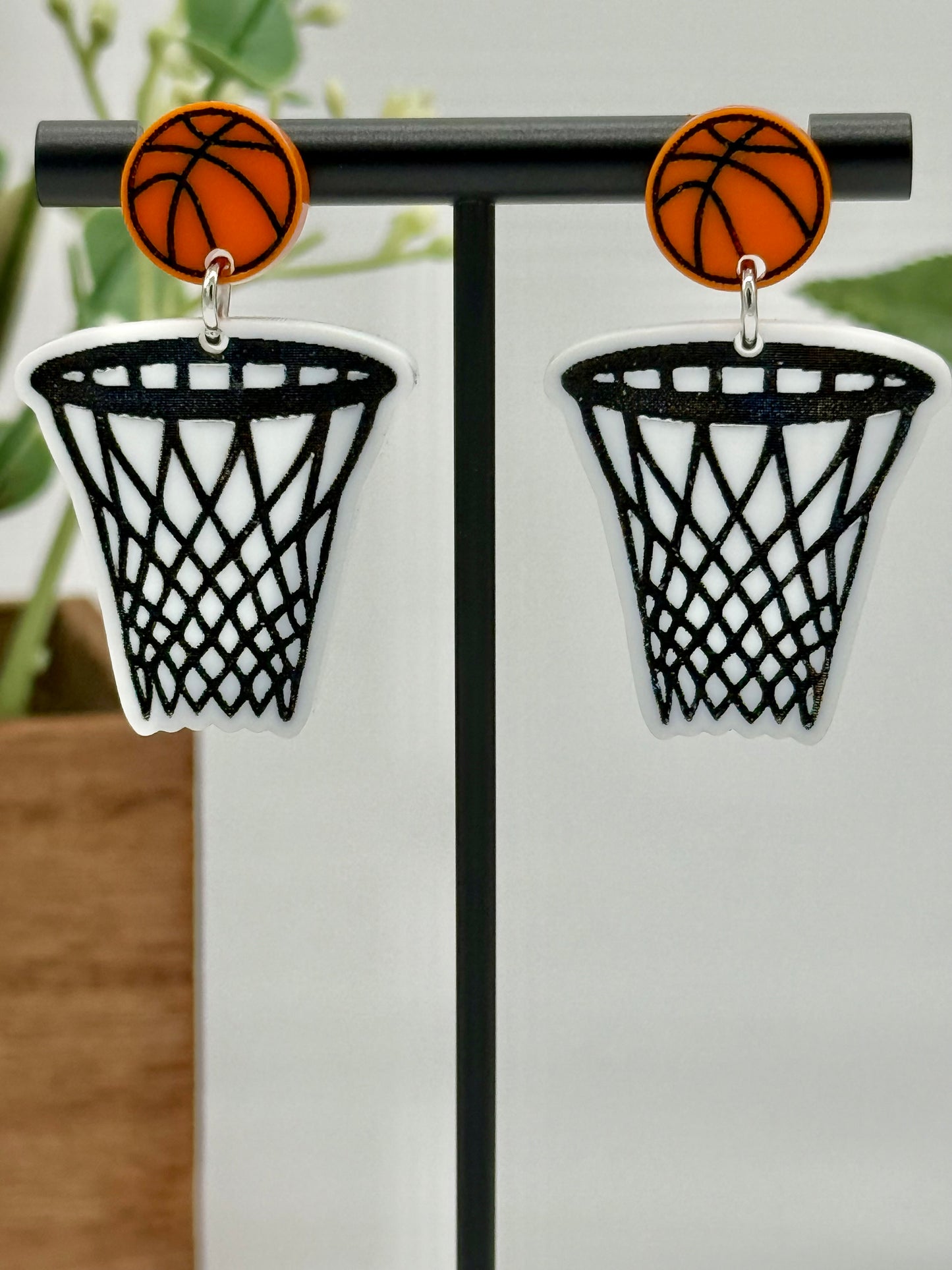 Basketball Net Dangle Earrings