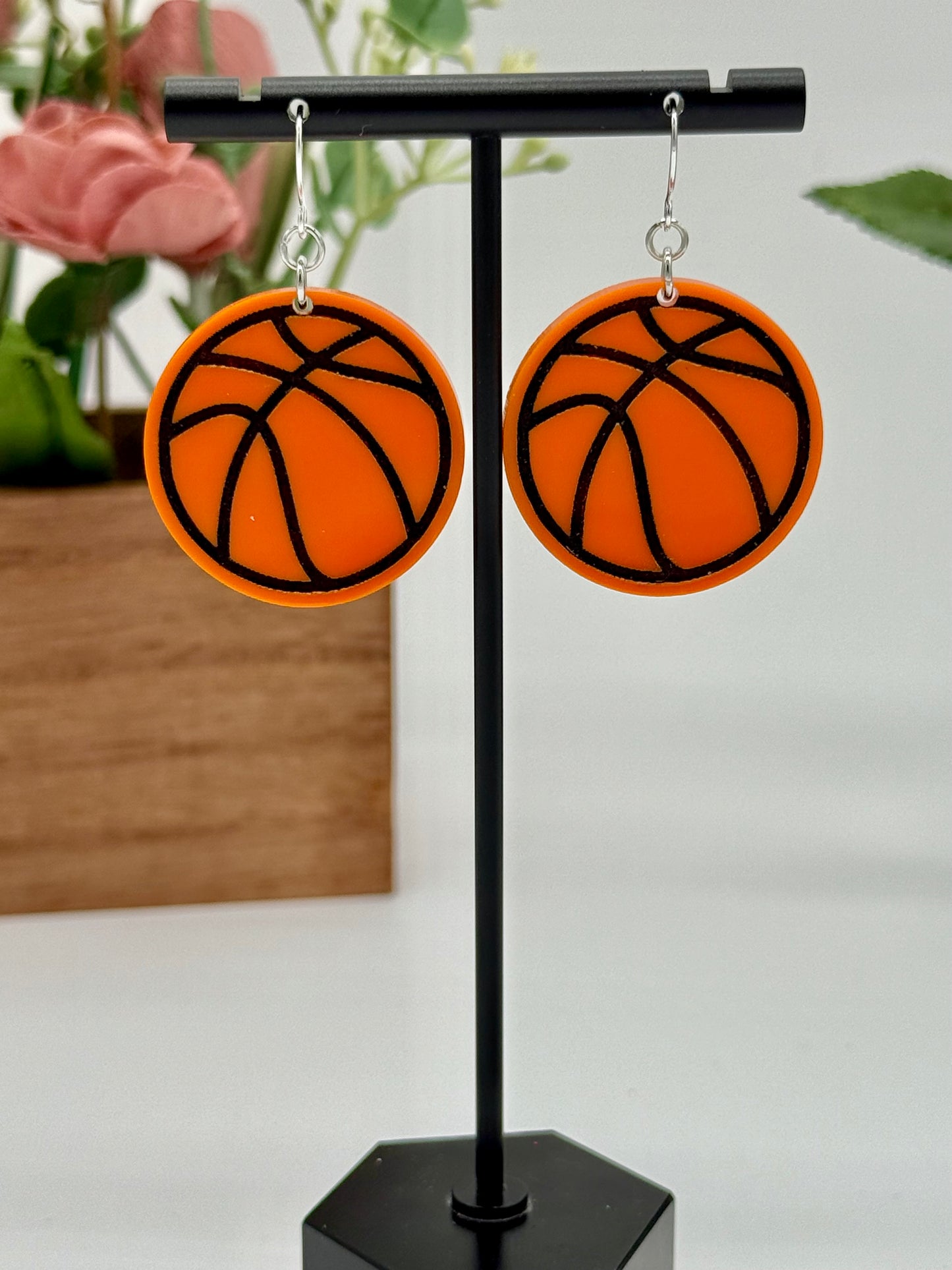 Basketball Dangle Earrings
