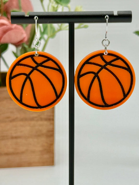 Basketball Dangle Earrings