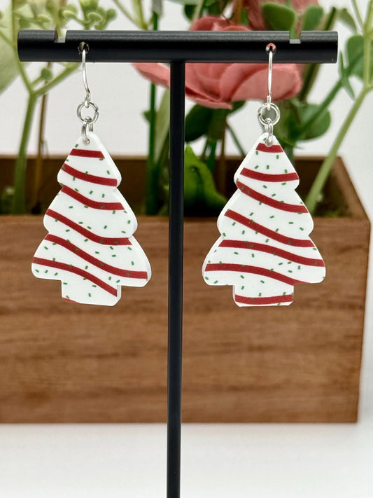 Christmas Tree Snack Cake Dangle Earrings